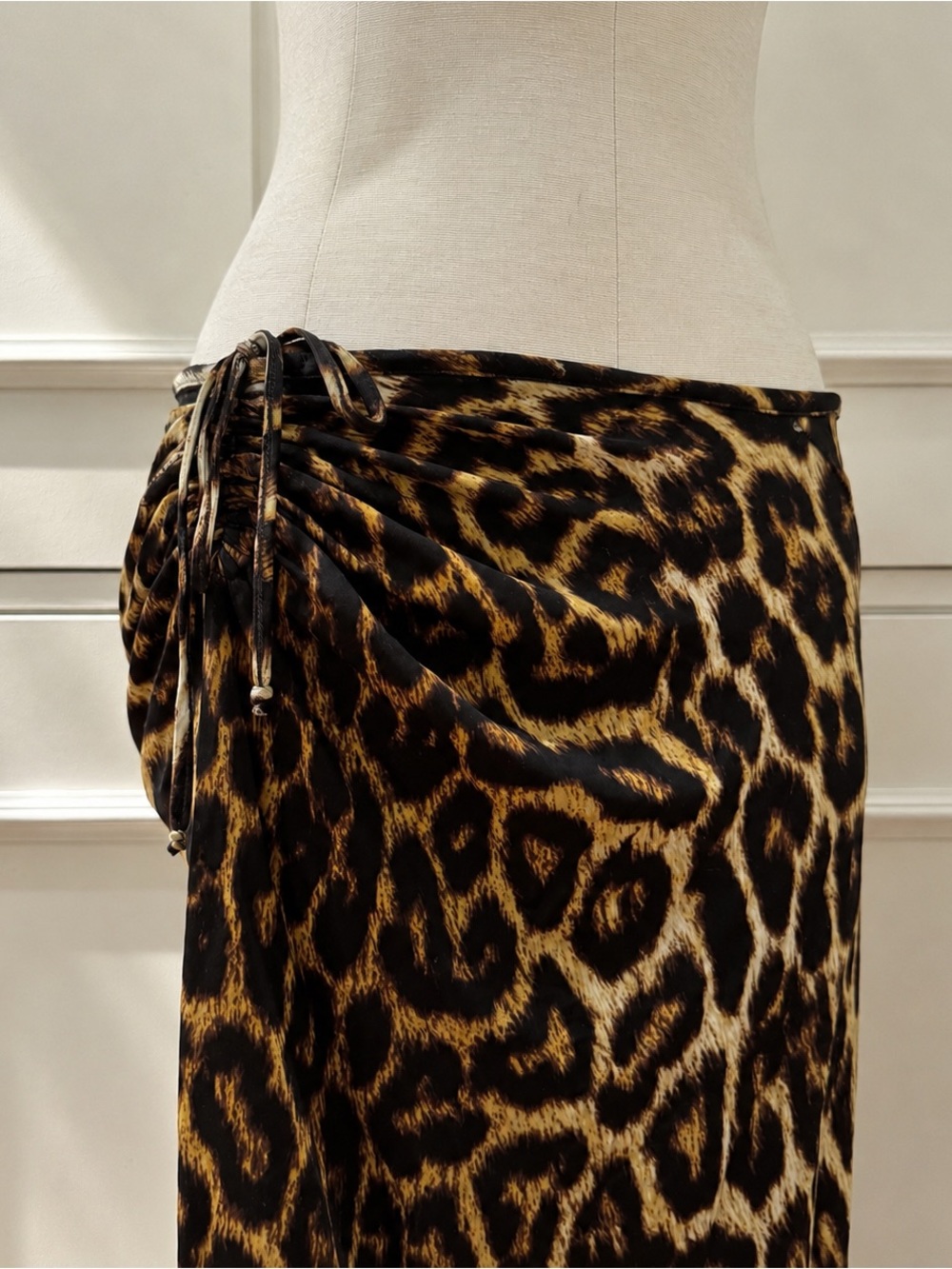 Roberto Cavalli Just Cavalli Leopard Tie Midi Skirt - 44 - Picture 3 of 4